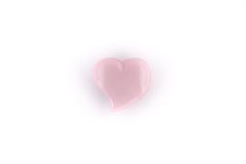 Heart Shaped Shank, Pink 11 mm